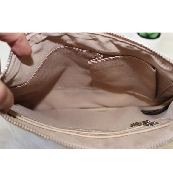 Bebe Alexis Pink Wristlet Silver Tone Clutch - Picture 10 of 10